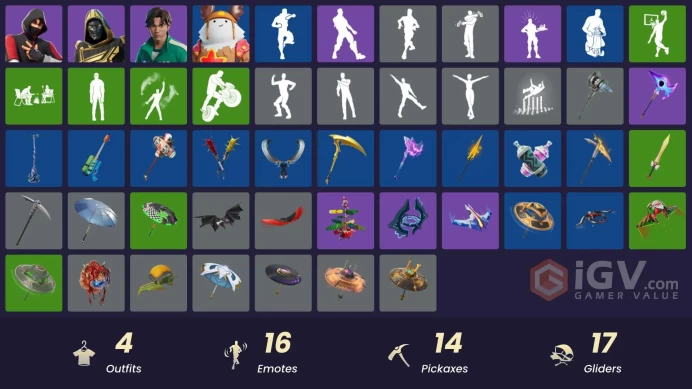 [PC/XBOX] 4 skins | IKONIK | Ddakji Defender | Blitz Knight | Sled Ready Guff | Shattered Halo Ring | Dreamer's Two-Shot | Super Cape | 2900 VB