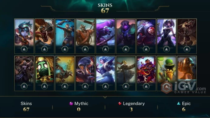 NA EMAIL CHANGEABLE 103 CHAMPIONS 67 SKINS Holiday Nashor Icon Lunar Revel Scroll AND more rare icons