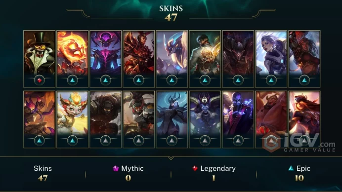 NA EMAIL CHANGEABLE 151 CHAMPIONS 47 SKINS 5 VICTORIOUS SKINS VICTORIOUS JANNA JUDGMENT KAYLE RARE ICONS