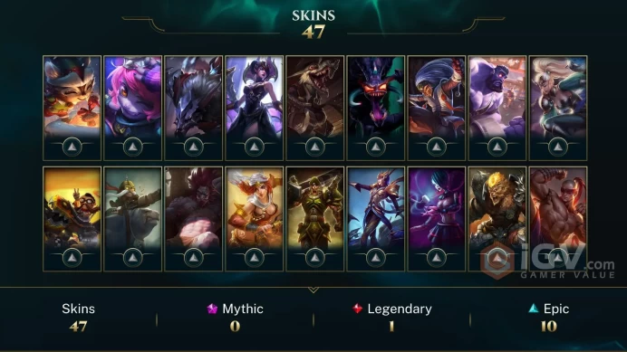 NA EMAIL CHANGEABLE 151 CHAMPIONS 47 SKINS 5 VICTORIOUS SKINS VICTORIOUS JANNA JUDGMENT KAYLE RARE ICONS