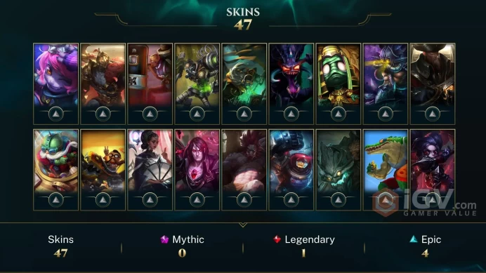 NA EMAIL CHANGEABLE  30 LVL 100 CHAMPIONS 47 SKINS UFO Corki Judgment Kayle Riot Squad Singed 4325 RP 28K BE + INVENTORY SKINS
