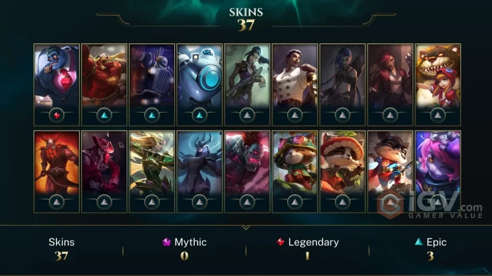 NA EMAIL CHANGEABLE 105 CHAMPIONS 37 SKINS Judgment Kayle Urf the Manatee Last play 2023