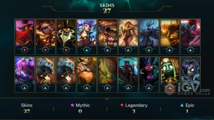 EMAIL CHANGEABLE 56 CHAMPIONS 27 SKINS Judgment Kayle Urf the Manatee Wreath URF and more rare icons