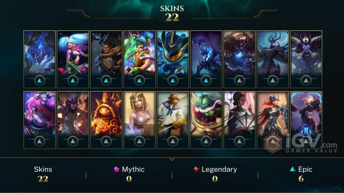 NA EMAIL CHANGEABLE 68 CHAMPIONS 22 SKINS WORLDS 2012 RIVEN (cs Riven 2012) + HER ICON  UFO Corki Judgment Kayle Rare icons No games since 2023