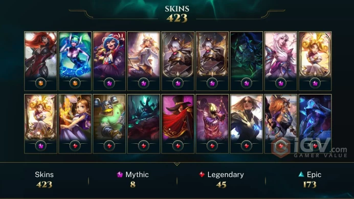 EUW EMAIL CHANGEABLE ALL CHAMPIONS 423 SKINS PRESTIGE IRELIA 2X PRESTIGE SORAKA LUX NEEKO 2X