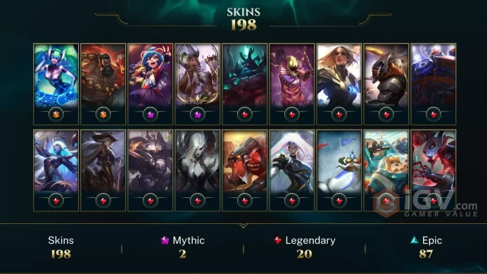 LAS (TRANSFERABLE) EMAIL CHANGEABLE ALL CHAMPIONS 96K BE 198 SKINS+86 INVENT PRESTIGE MF 27KOE VICTORIOUS: SIVIR ORIANNA BLITZ AATROX 112 Little