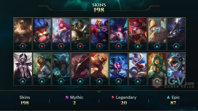 LAS (TRANSFERABLE) EMAIL CHANGEABLE ALL CHAMPIONS 96K BE 198 SKINS+86 INVENT PRESTIGE MF 27KOE VICTORIOUS: SIVIR ORIANNA BLITZ AATROX 112 Little