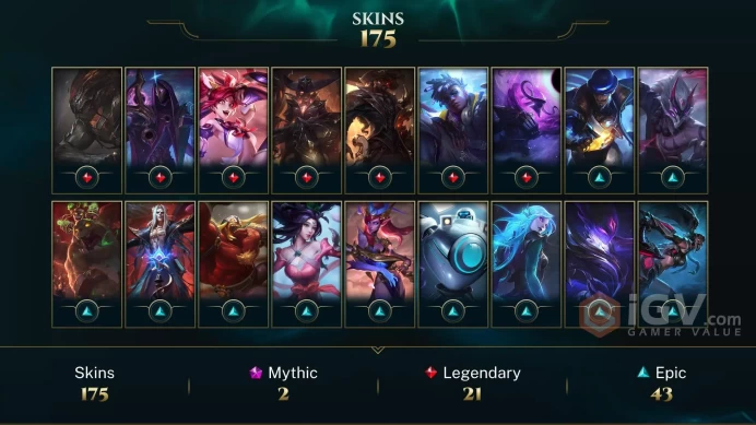 EUW EMAIL CHANGEABLE 155 CHAMPIONS 175 SKINS Prestige Star Guardian Soraka 82 EMOTES LAST PLAY 2024