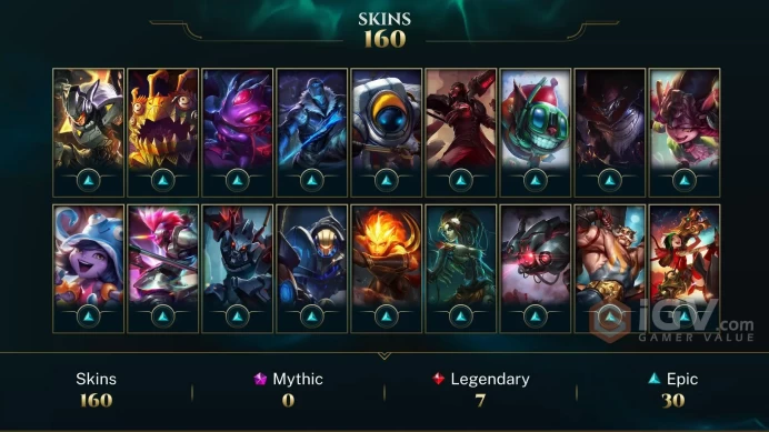 LAS(Transferable) EMAIL CHANGEABLE 135 CHAMPIONS 160 SKINS DJ Sona Spirit Guard Udyr Last play 2024