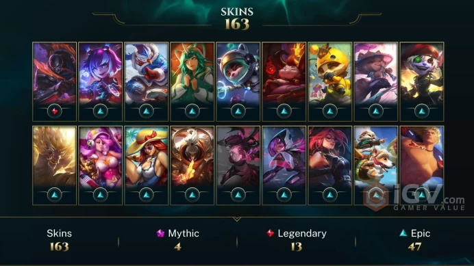 LAS(TRANSFERABLE) EMAIL CHANGEABLE 154 CHAMPIONS 163 SKINS Prestige K/DA Akali 2X VICTORIOUS: AATROX BLITZ GRAVES LUCIAN ORIANNA LAST PLAY 2024 