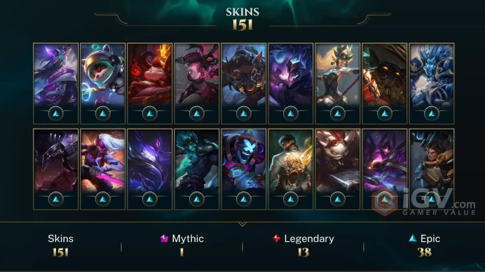 EUW EMAIL CHANGEABLE 133 CHAMPIONS 151 SKINS 27 LITTLE LEGENDS LAST PLAY 2024