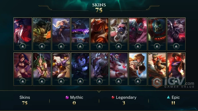 EUW EMAIL CHANGEABLE 79 CHAMPIONS 75 SKINS 