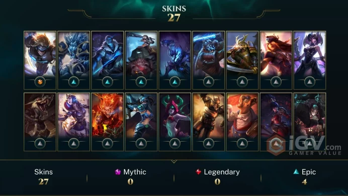 EMAIL CHANGEABLE 91 CHAMPIONS 27 SKINS WORLDS 2012 RIVEN + HER 2012 ICON AND MORE RARE ICONS 4 victorious skins