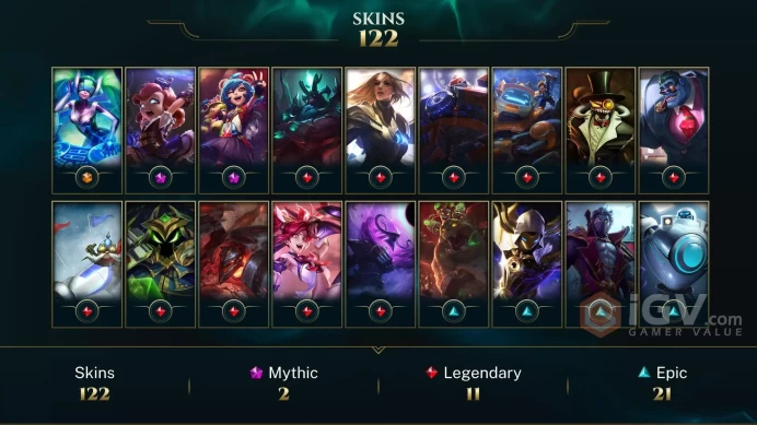 LAS(TRANSFERABLE) EMAIL CHANGEABLE 133 CHAMPIONS 122 SKINS  DJ Sona Hextech Annie Annie-Versary LAST PLAY 2024