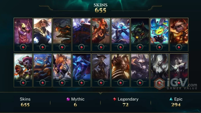 EUW -(S16) GOLD 4 %70WR - 172 Champ - 655 Good Skins(7 Ultimate, 6 Mythic, 72 Legendary, 294 Epic) - 64.4K BE -S5 ACC- FULL ACCES-CHEAP