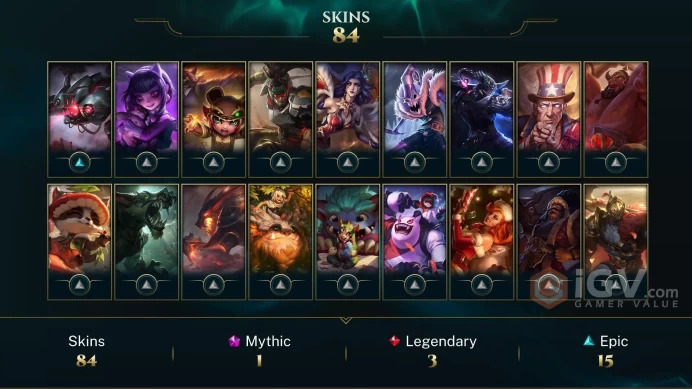 EUW EMAIL CHANGEABLE 101 CHAMPIONS 84 SKINS Annie-Versary Zombie Brand LAST PLAY 2023