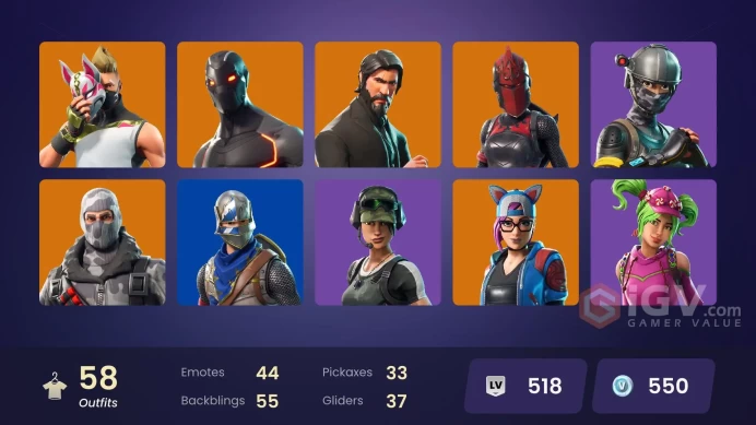 [ALL PLATFORMS]-57 Skin-The Reaper-Elite Agent-Royale Knight-Blue Squire-Omega-Freestylin'-Take The L-FULL ACCESS-
