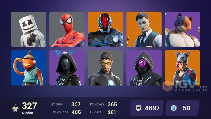 [ALL PLATFORMS]-327 skins-365 pickaxes-307 emote-261 glider -FULL ACCESS-