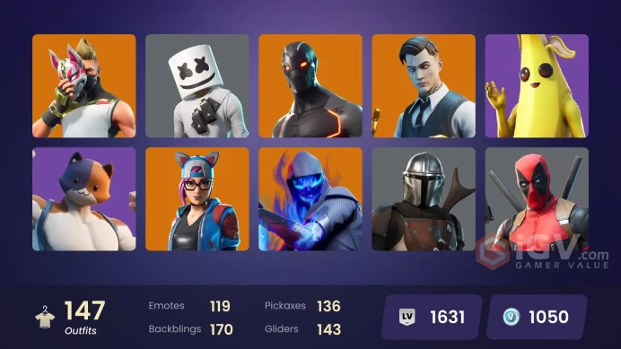 [PC/PSN/XBOX] 147 skins | Deluxe STW | Major Lazer | Lara Croft |  Reaper Axe | Orange Justice | Hot Marat| Verve | Point It Out | 1050VB