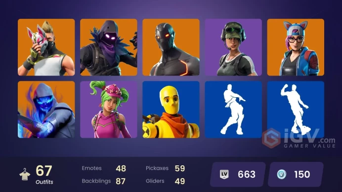 [PC/PSN/XBOX] 67 skins | Blue Team Leader | Trilogy | Trailblazer | Orange Justice | Freestylin' | Love Ranger | 150 VB