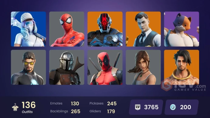 [PC/PSN/XBOX] 136 skins | Lara Croft |  Gold Midas | Gold Meowscles | Gold Brutus |Reaper Axe | Laugh It Up | Rage | Verve| 200 VB
