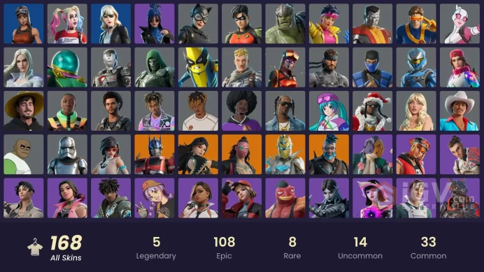 [PC/PSN/XBOX] 168 skins | Renegade Raider | Era | Spectra Knight | Kado Thorne | It's A Vibe |In Da Party | 400 VB