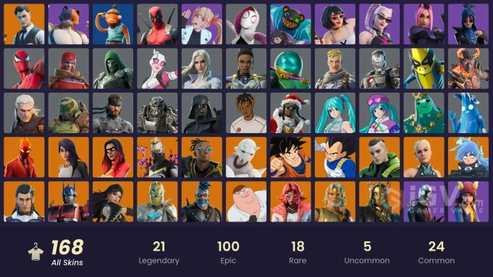 [PC/PSN/XBOX] 168 skins | Game Knight | Unchained Ramirez | Reaper Axe | Feel It | Pump Me Up | Verve | 0 VB