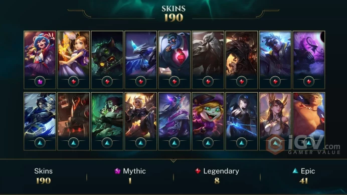 EUW EMAIL CHANGEABLE 151 CHAMPIONS 191 SKINS Black Alistar  Victorious Jarvan IV Silver Kayle Judgment Kayle Worlds 2012 Riven Last Play 2023