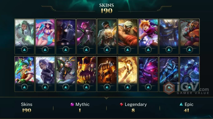 EUW EMAIL CHANGEABLE 151 CHAMPIONS 191 SKINS Black Alistar  Victorious Jarvan IV Silver Kayle Judgment Kayle Worlds 2012 Riven Last Play 2023