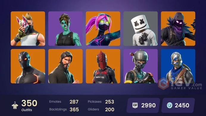 [ALL PLATFORMS]-350 Skin-300.000 V-BUCKS SPEND-The Reaper-Blue Squire-Elite Agent-Leviathan Axe-FULL ACCESS-