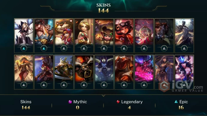 EUW MAIL CHANGEABLE 81 CHAMPIONS 144 SKIN Black Alistar Victorious Jarvan Worlds 2012 Riven+Her icon Silver Kayle URF Shopkeeper last play 2023 