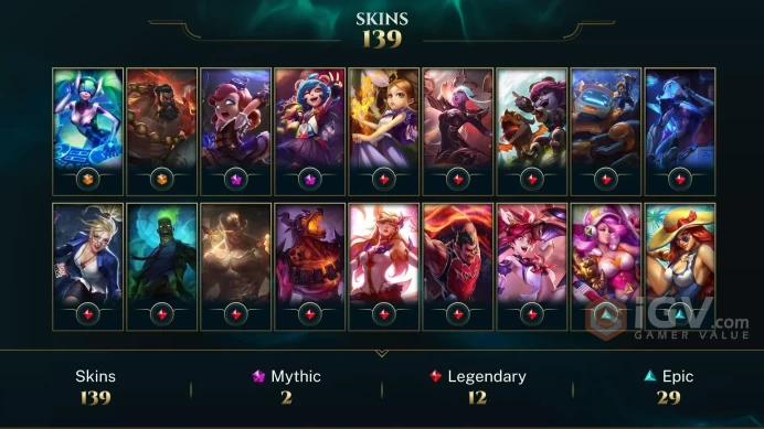 EUW mail changeable Black Alistar Victorious Jarvan  Worlds 2012 Riven+Her icon 150 Champions 171K BE 11KOE 139 SKINS Last play 2023