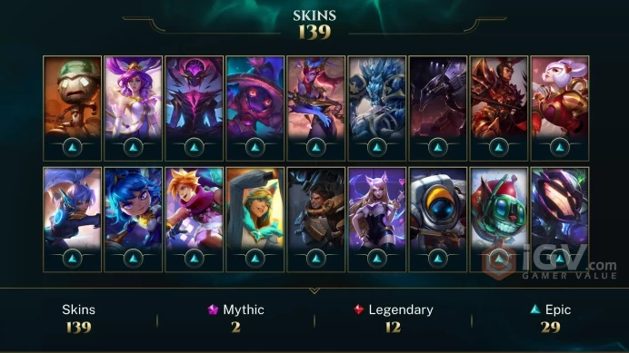EUW mail changeable Black Alistar Victorious Jarvan  Worlds 2012 Riven+Her icon 150 Champions 171K BE 11KOE 139 SKINS Last play 2023