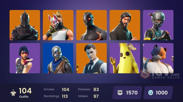 [PC/PSN] 104 skins | Black Knight | Sparkle Specialist | The Reaper | Blue Squire | Royale Knight | Take The L |	y707