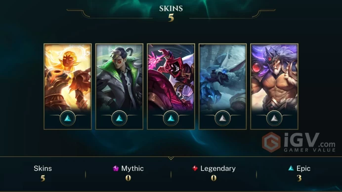 EUW ⸱ S16 ⸱ GOLD IV ⸱ %57WR ⸱ HONOR 4 ⸱ 7 SKIN ⸱ SOUL FIGHTER SHACO ⸱ DEBONAIR MASTER YI ⸱ DEBONAIR MALZAHAR ⸱ QUEEN OF DIAMONDS SYNDRA ⸱ 2028