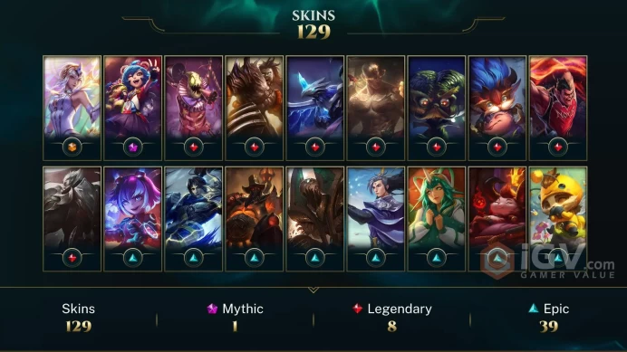 EUW EMAIL CHANGEABLE ALL CHAMPIONS 129 SKINS Black Alistar Silver Kayle Victorious Jarvan IV Worlds 2012 Riven+ Her ucon URF shopkeeper