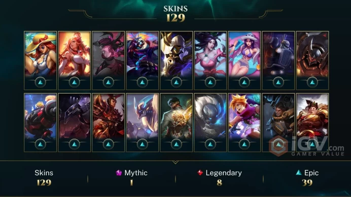 EUW EMAIL CHANGEABLE ALL CHAMPIONS 129 SKINS Black Alistar Silver Kayle Victorious Jarvan IV Worlds 2012 Riven+ Her ucon URF shopkeeper