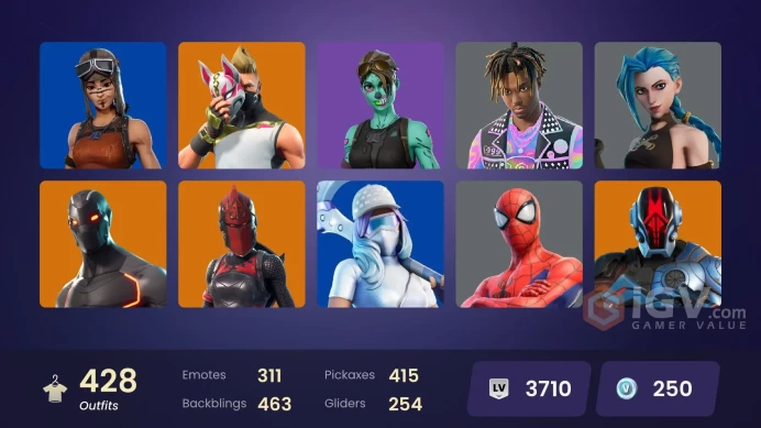 [ALL PLATFORMS]-427 Skin-OG STW-Major Glory-400K V-BUCKS TOTAL SPEND-FULL ACCESS-