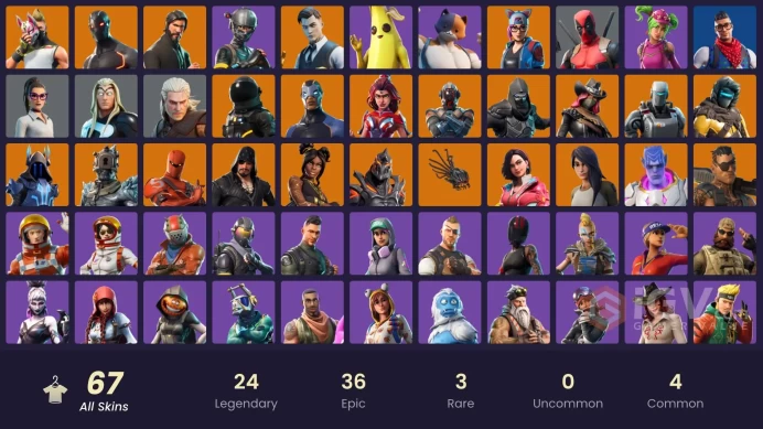PC/PSN/Xbox/Nintendo 67 skins | The Reaper | Elite Agent | Blue Team Leader | Gold Midas | Trilogy | Prodigy | Rogue Agent | Omega | Blackheart 