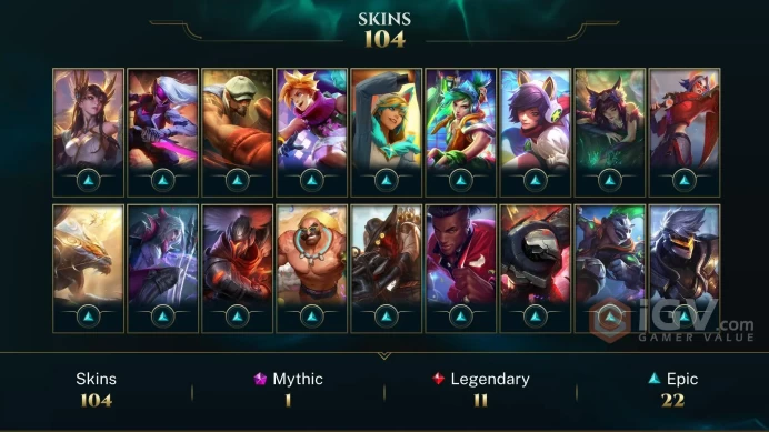 EUW EMAIL CHANGEABLE  Black Alistar Victorious Jarvan IV Worlds 2012 + Her 2012 icon Riven Silver Kayle 157 champions 104 skins last play 2023 