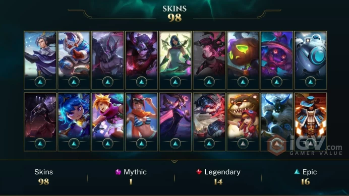 EUW EMAIL CHANGEABLE ALL CHAMPIONS 98 SKINS Black Alistar Victorious Jarvan IV Worlds 2012 Riven+Her icon Silver Kayle LAST PLAY 2023 Shopkeeper