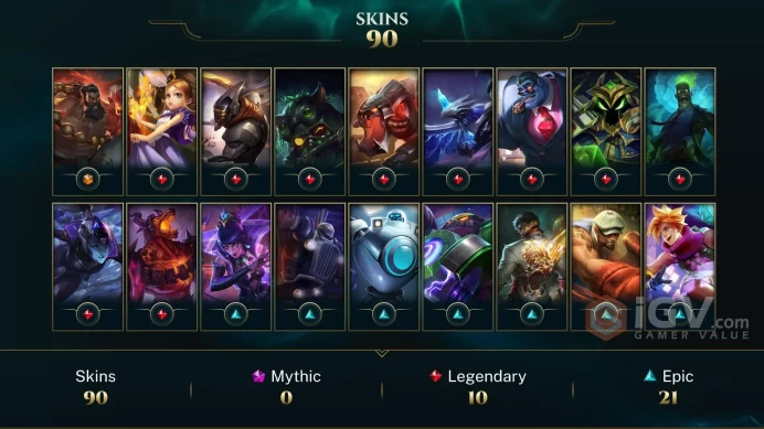EUW EMAIL CHANGEABLE  Black Alistar Victorious Jarvan IV Worlds 2012 Riven + HER 2012 ICON  Silver Kayle 120 CHAMPIONS 91 SKINS LAST PLAY 2023