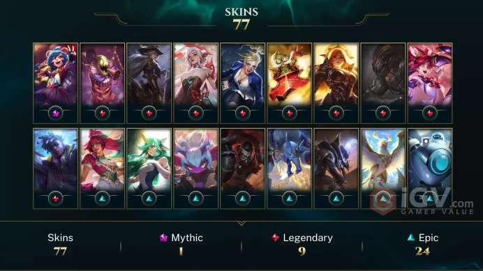 EUW EMAIL CHANGEABLE ALL CHAMPIONS 14kbe 77 SKINS BLACK ALISTAR 
