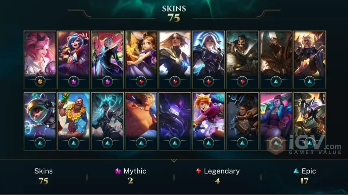 EUW MAIL CHANGEABLE ALL CHAMPION 75 SKINS Black Alistar Silver Kayle Judgment Kayle Victorious Janna Worlds 2012 Riven King Rammus Victorious JV