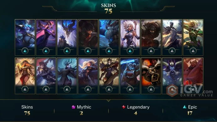 EUW MAIL CHANGEABLE ALL CHAMPION 75 SKINS Black Alistar Silver Kayle Judgment Kayle Victorious Janna Worlds 2012 Riven King Rammus Victorious JV