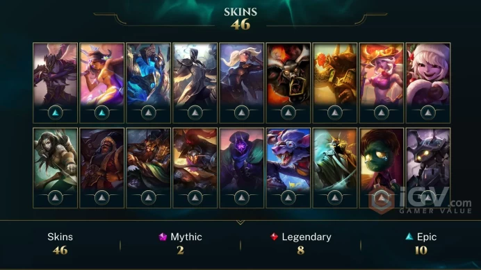 EUW EMAIL CHANGEABLE 115 CHAMPIONS 46 SKINS Black Alistar Silver Kayle Victorious Jarvan IV Worlds 2012 Riven+Her 2012 icon 2x URF icons