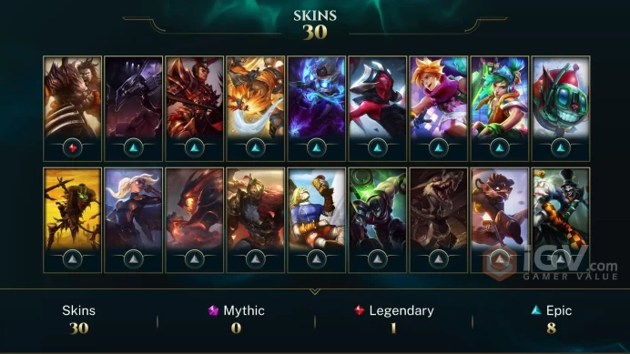 EUW EMAIL CHANGEABLE 57 CHAMPIONS 31 SKINS Black Alistar Riven Victorious Jarvan IV Worlds 2012+Her 2012 icon 10kOE+Inv skins Last play 2023