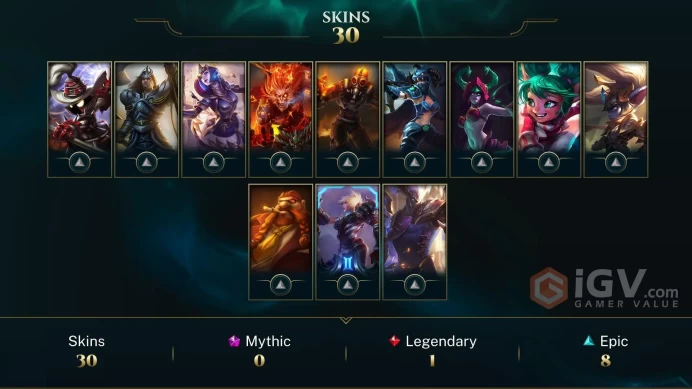 EUW EMAIL CHANGEABLE 57 CHAMPIONS 31 SKINS Black Alistar Riven Victorious Jarvan IV Worlds 2012+Her 2012 icon 10kOE+Inv skins Last play 2023