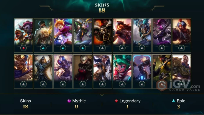 EUW EMAIL CHANGEABLE 60 CHAMPIONS 18 SKINS Black Alistar Victorious Jarvan IV Worlds 2012 Riven +Her 2012 Icon last play 2023