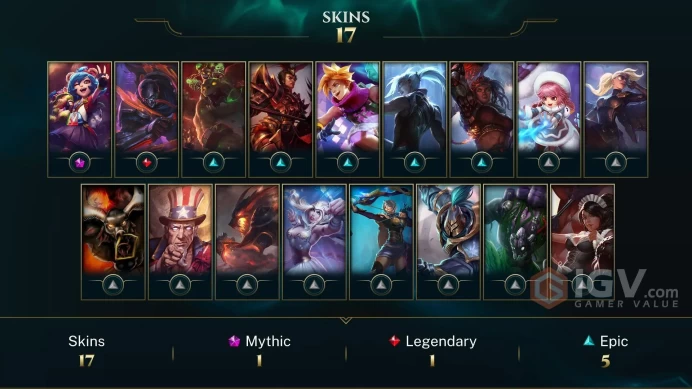 EUW EMAIL CHANGEABLE 33 CHAMPIONS 17 SKINS BLACK ALISTAR+INVENTORY SKINS 10KOE LAST PLAY 2023
